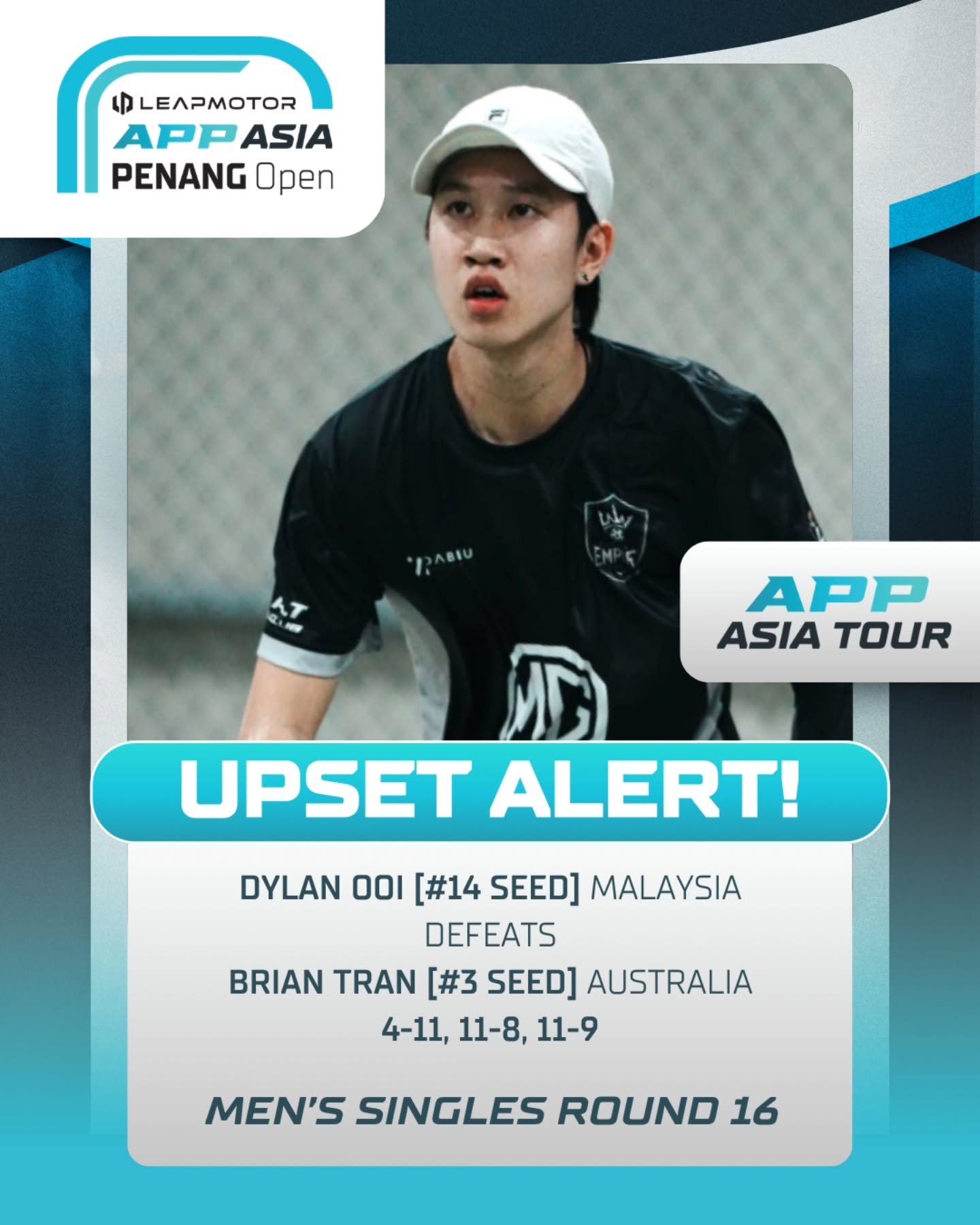 Dylan Ooi's comeback win celebration