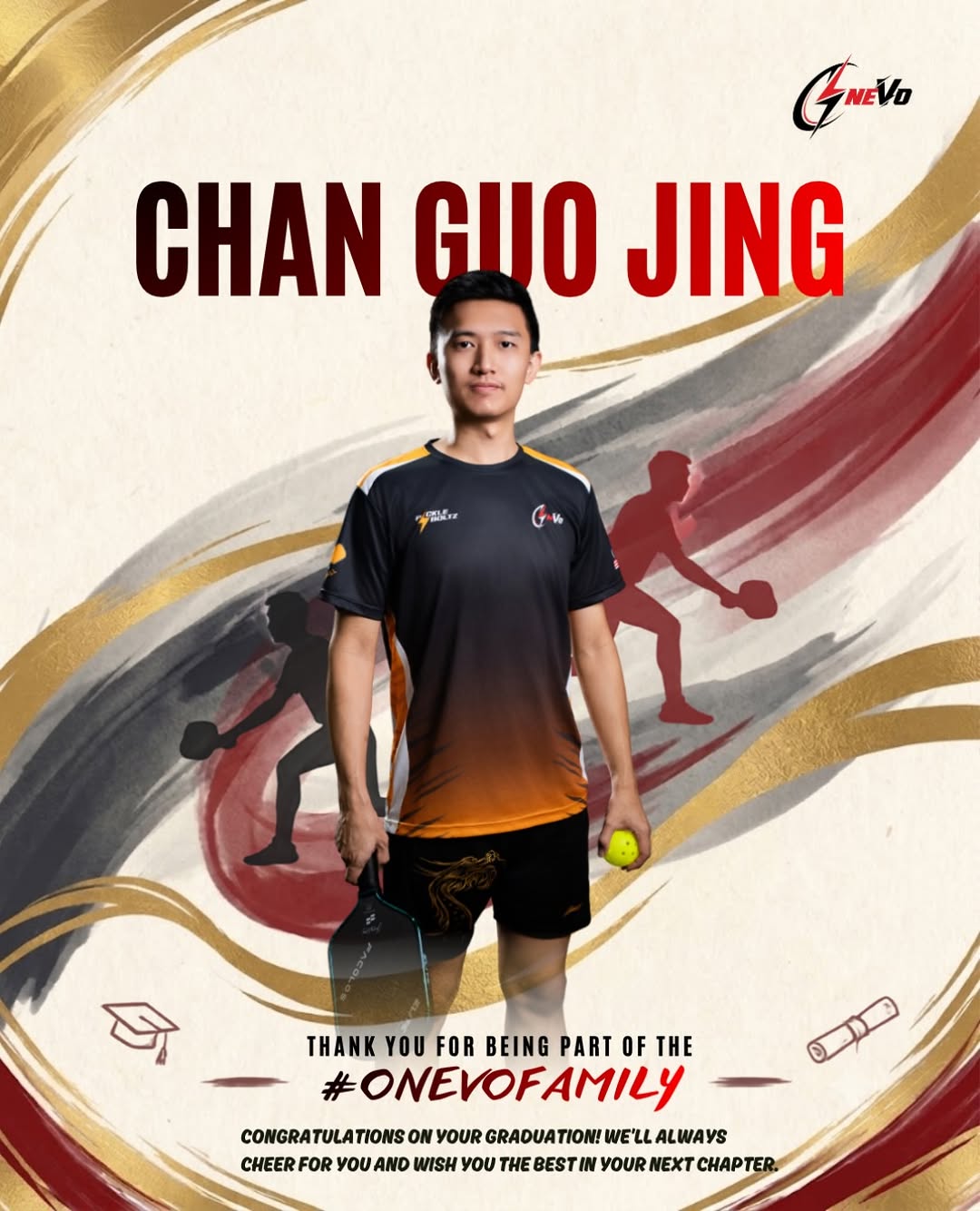 OneVo Pickleboltz bids farewell to Chan Guo Jing, one of three team members it said goodbye to on 2 August.
