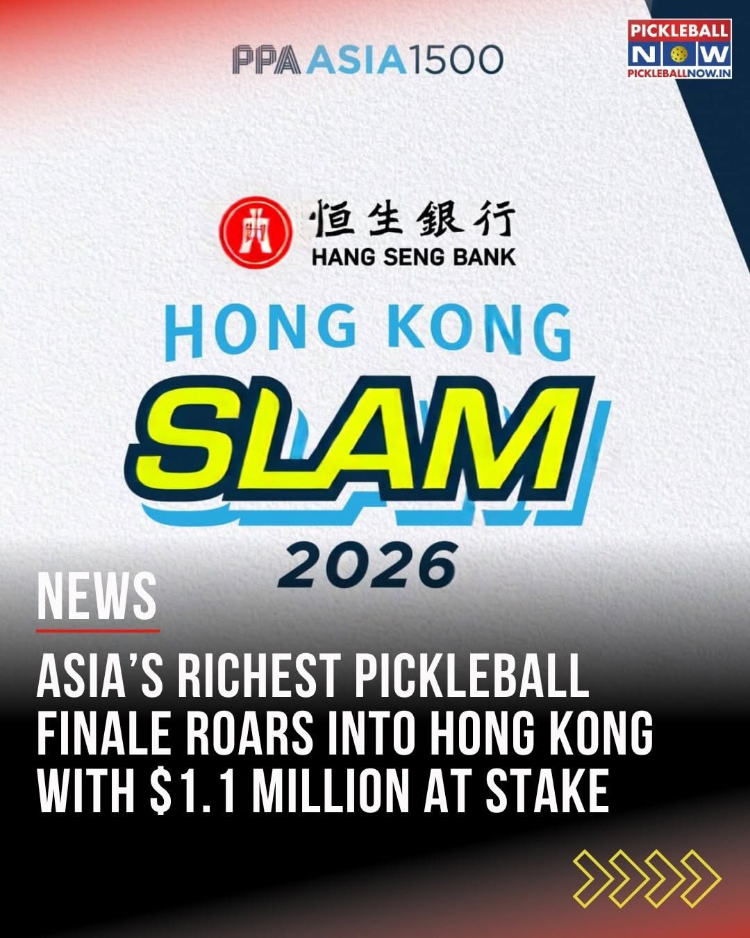 The Hong Kong Slam announced a US$1.1 million prize pool for its 19-25 October dates.