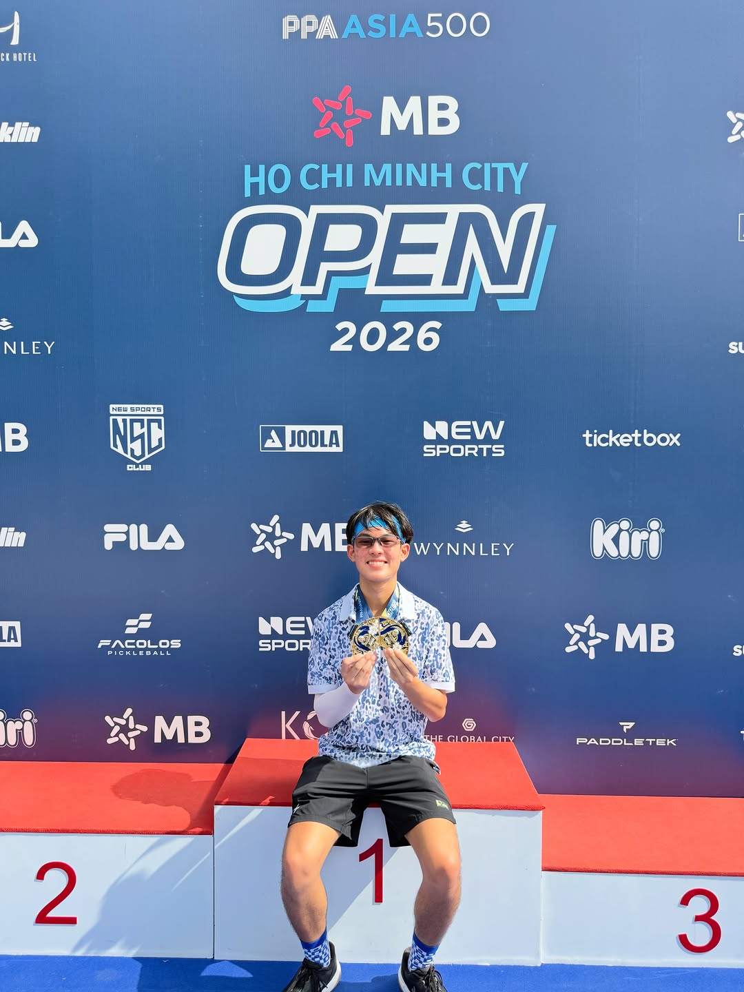 Rex Thais celebrates double gold in Doubles and Mixed Doubles at a PPA event in Vietnam.