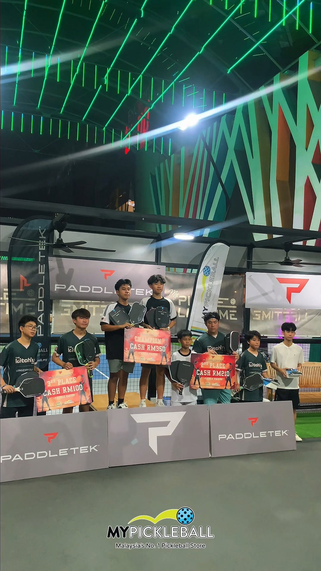 Junior Doubles podium at Paddletek Total Knockout Series 4, MyPickle Lifetime Courts