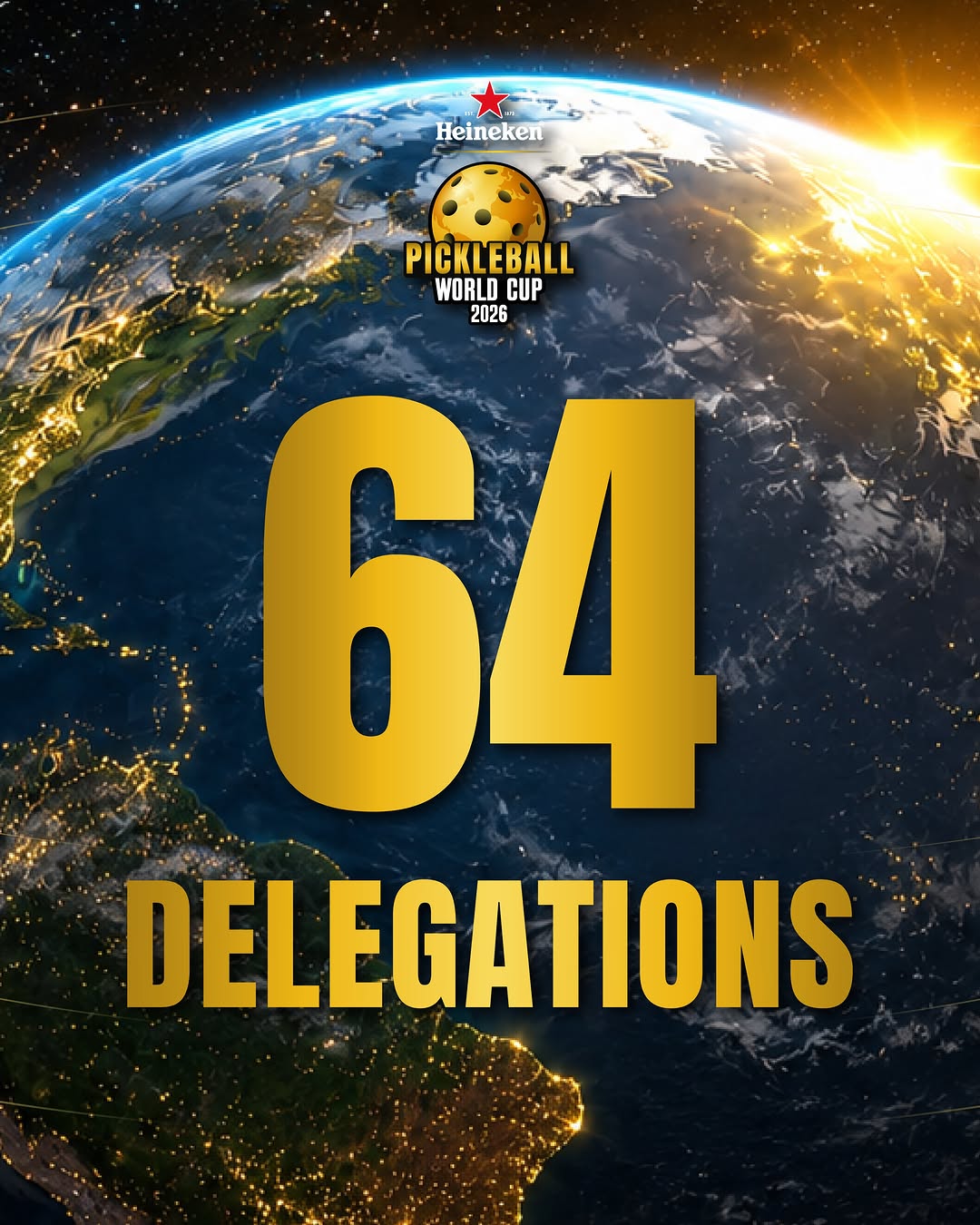 The 2026 Heineken Pickleball World Cup confirmed 64 national delegations for its Da Nang edition.