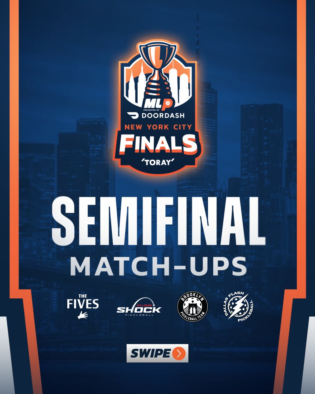Major League Pickleball's NYC Finals semifinal matchups, part of the US season that ran through August.