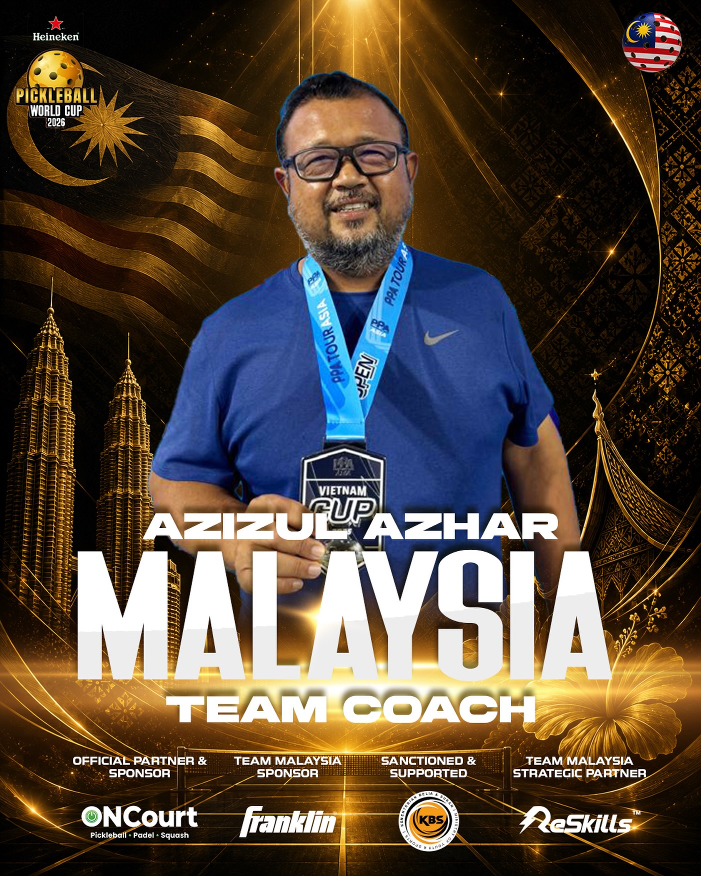 Azizul Azhar announced as Team Malaysia head coach
