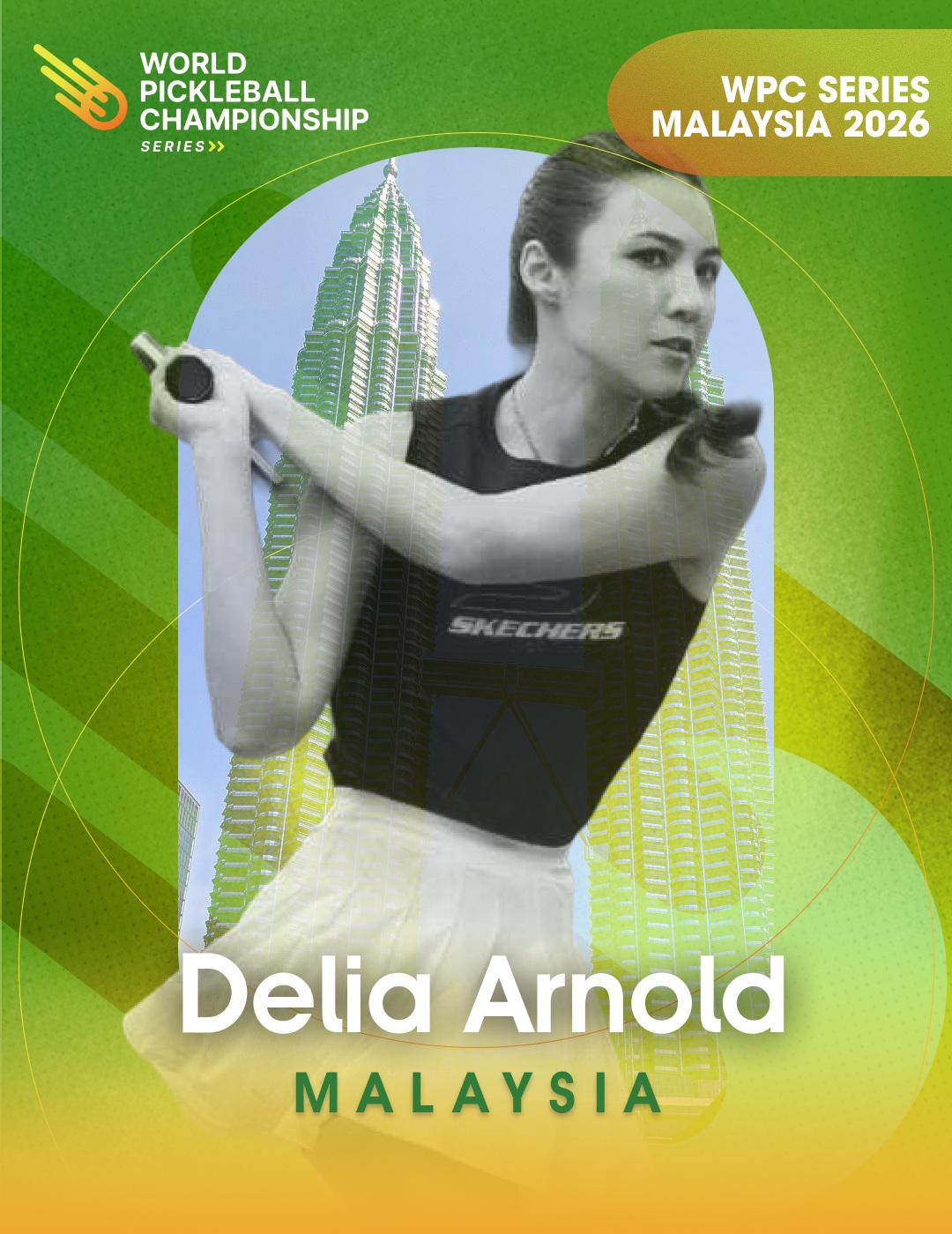 WPC Series Malaysia 2026 player spotlight, Delia Arnold, Skechers-sponsored