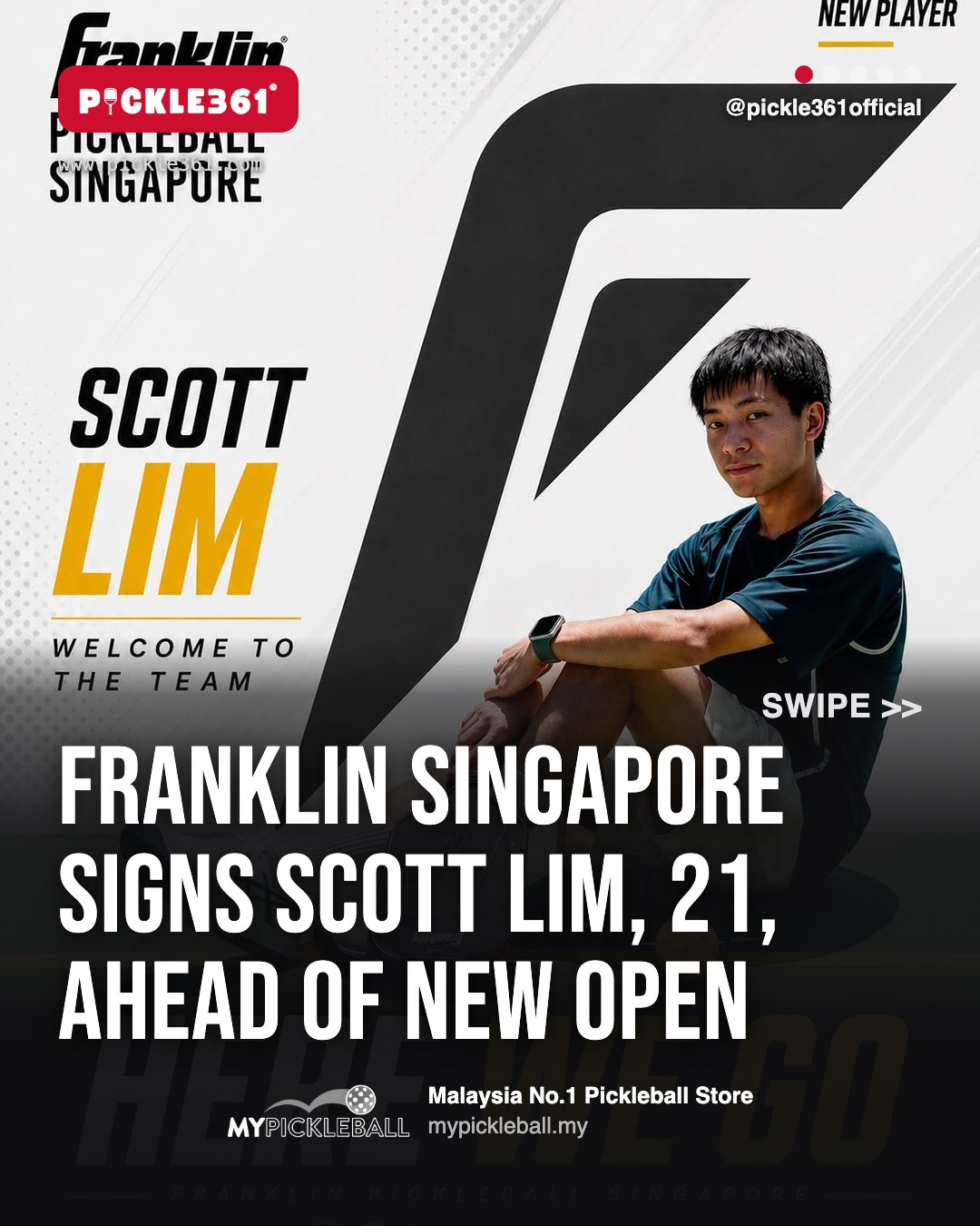 Franklin Singapore signs Scott Lim, its first tracked signing outside the Malaysia market this month.