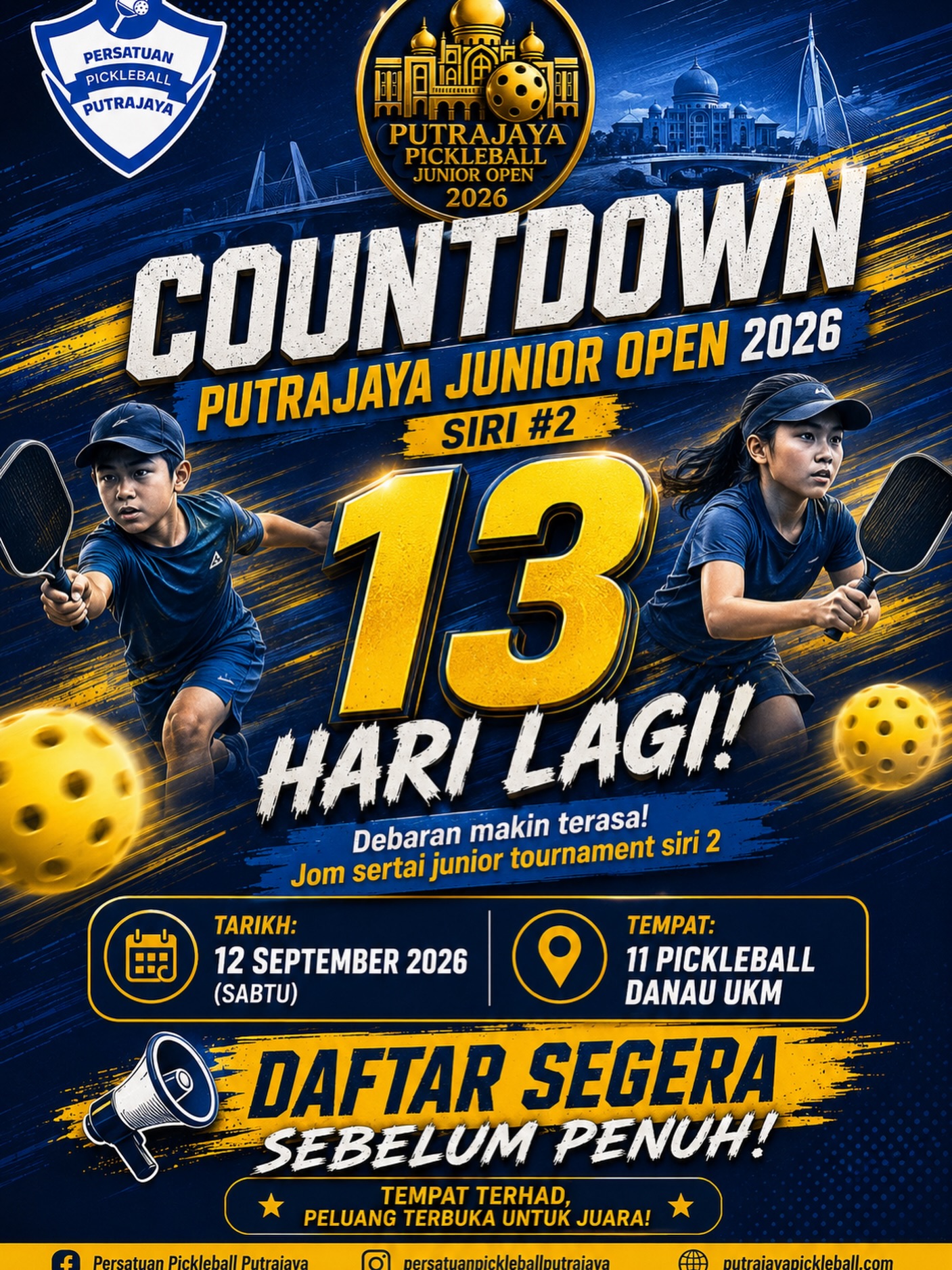 Putrajaya Junior Open 2026 Series 2 announcement graphic