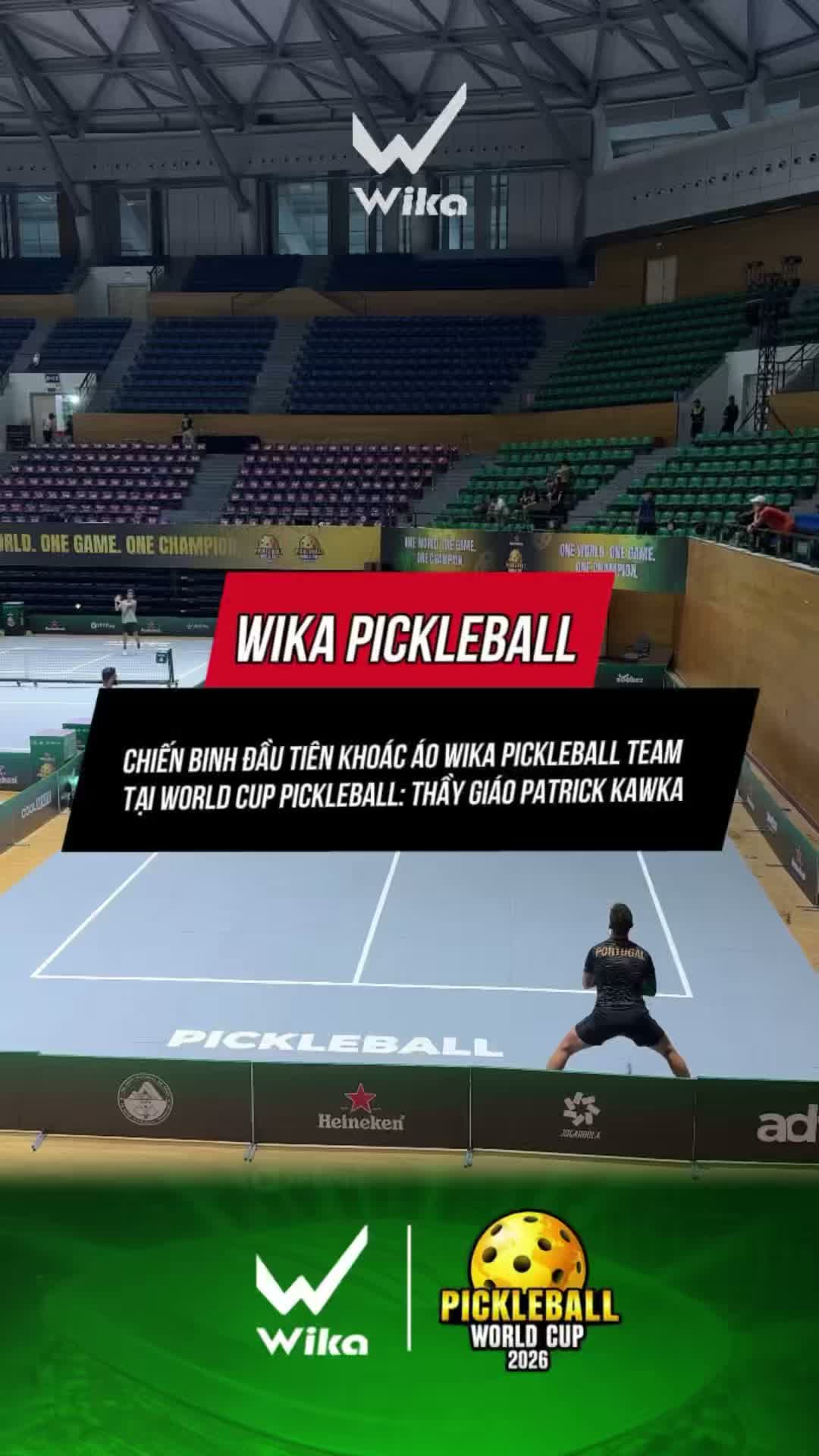 Patrick Kawka competing at the Pickleball World Cup