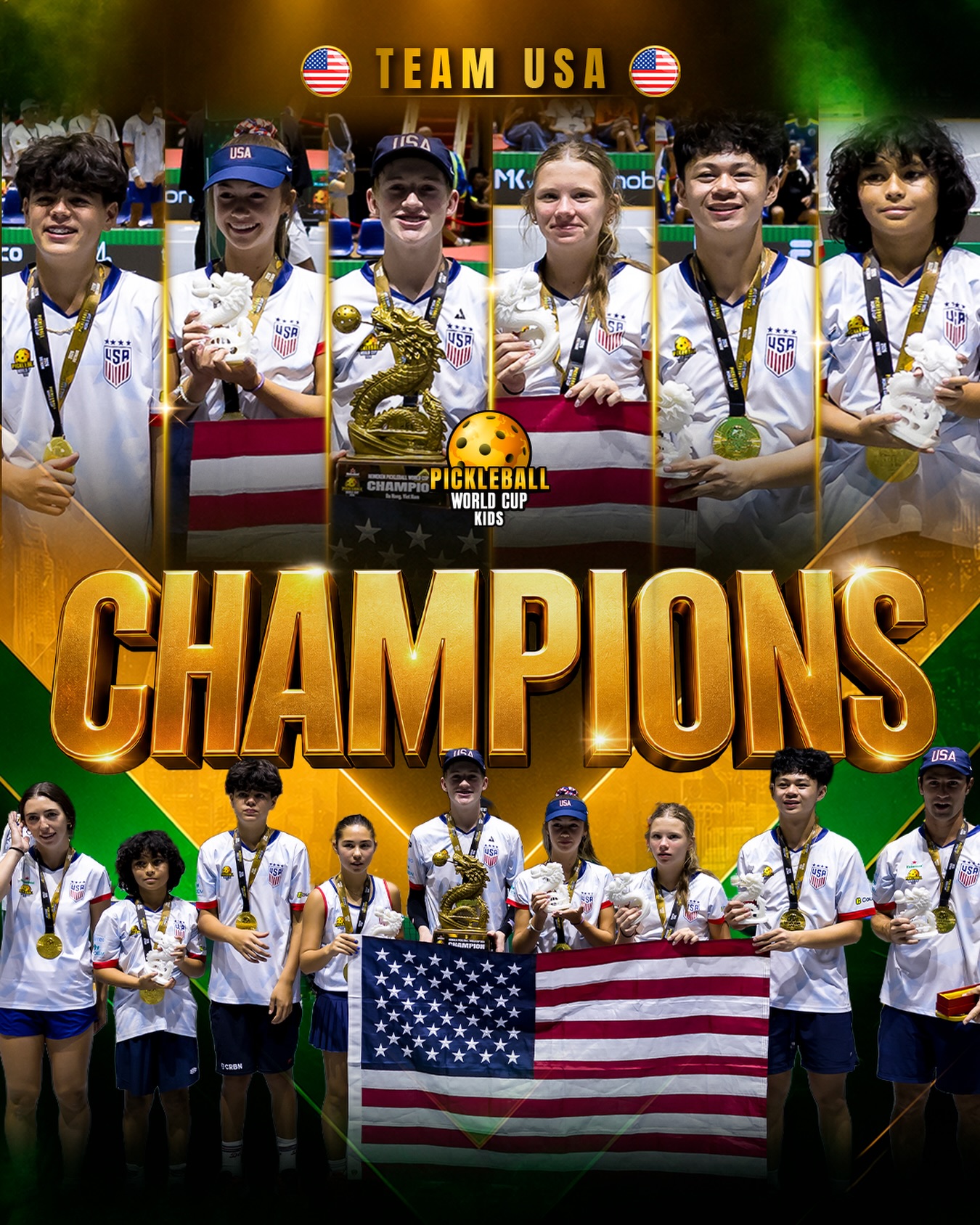 Team USA crowned Kids Category World Champions at the 2026 Pickleball World Cup.