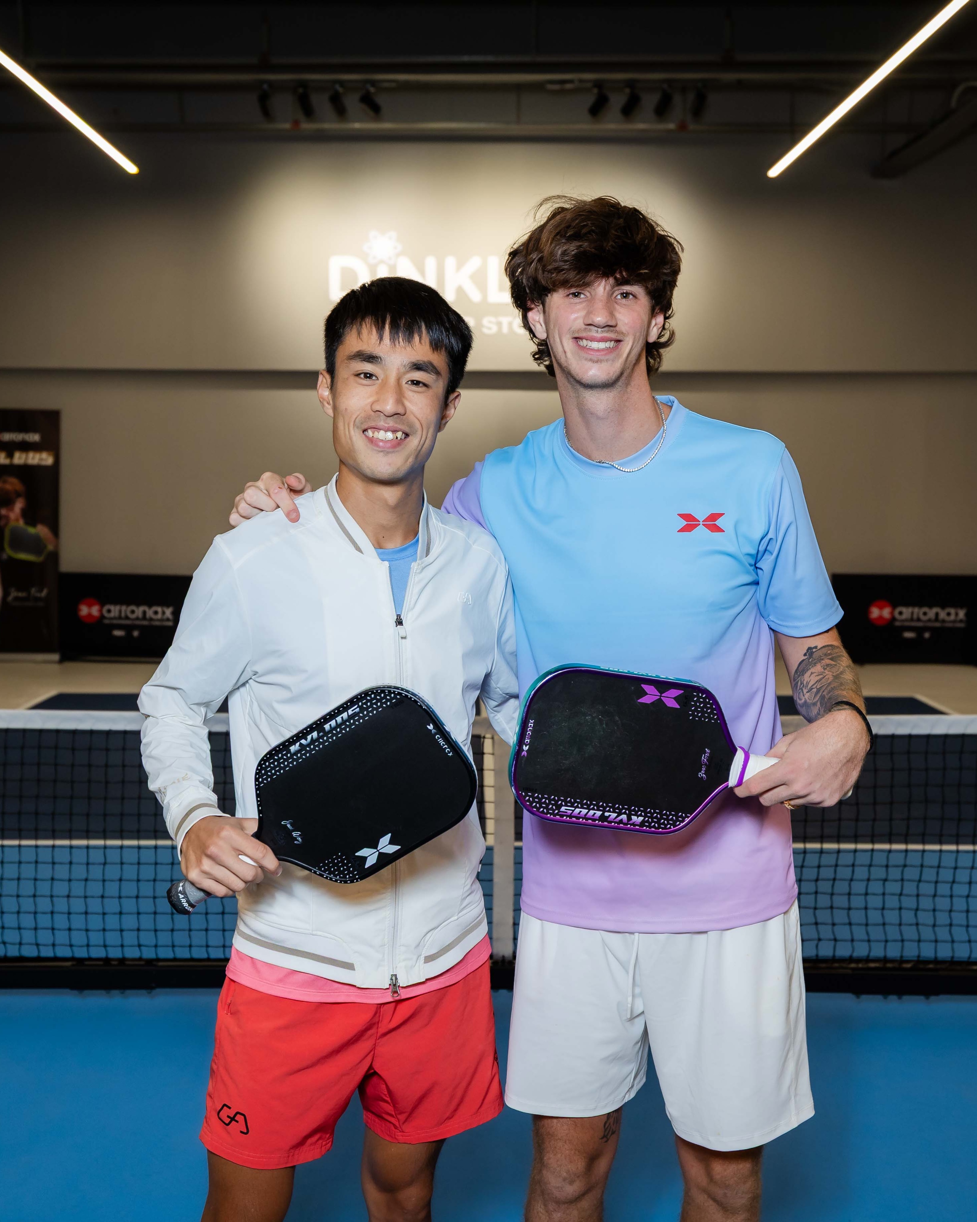 Wong Hongkit and Zane Ford, Arronax's two signed KVL005 players, at the paddle's Kuala Lumpur launch