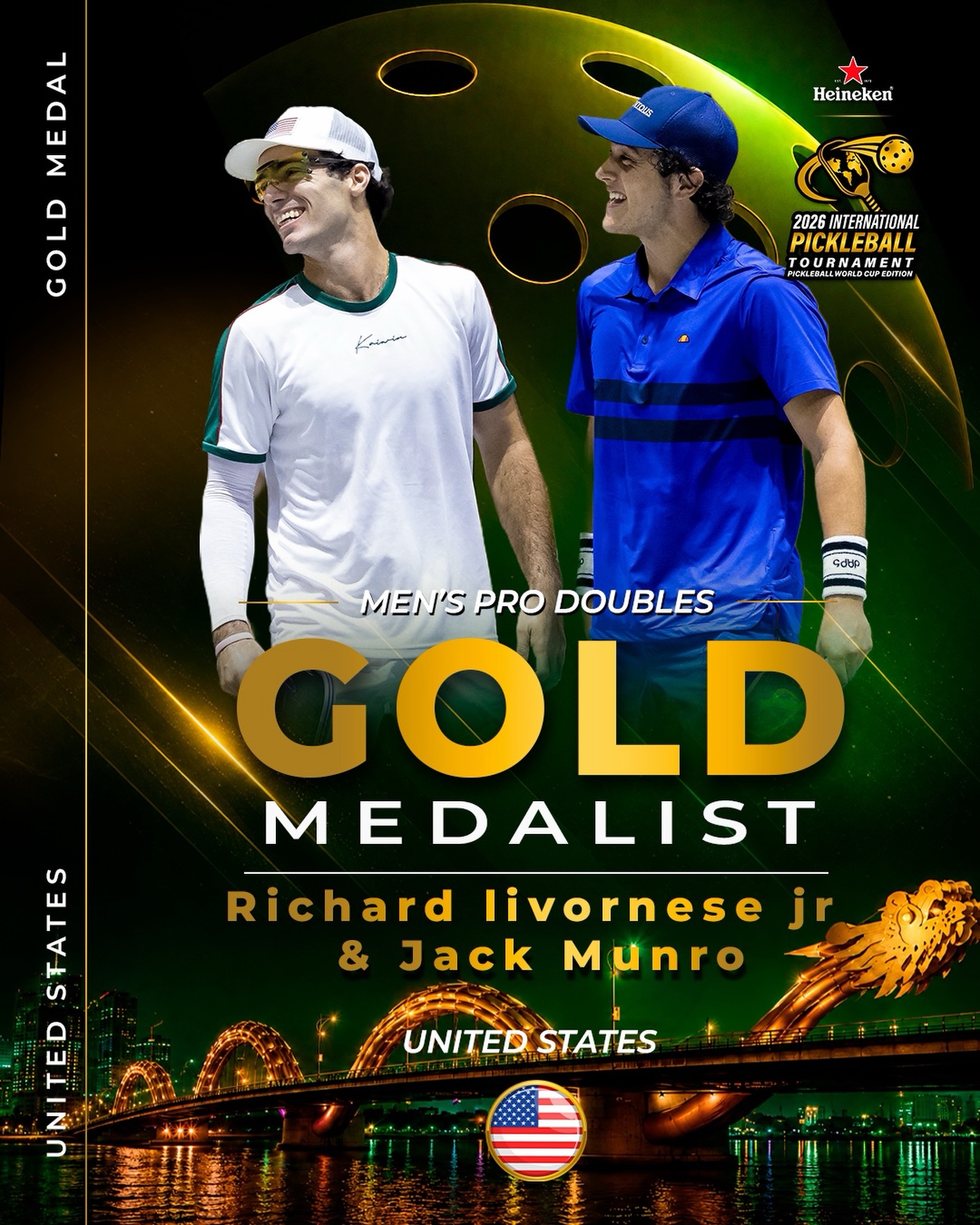 Richard Livornese Jr. and Jack Munro win Men's Pro Doubles gold at the World Cup