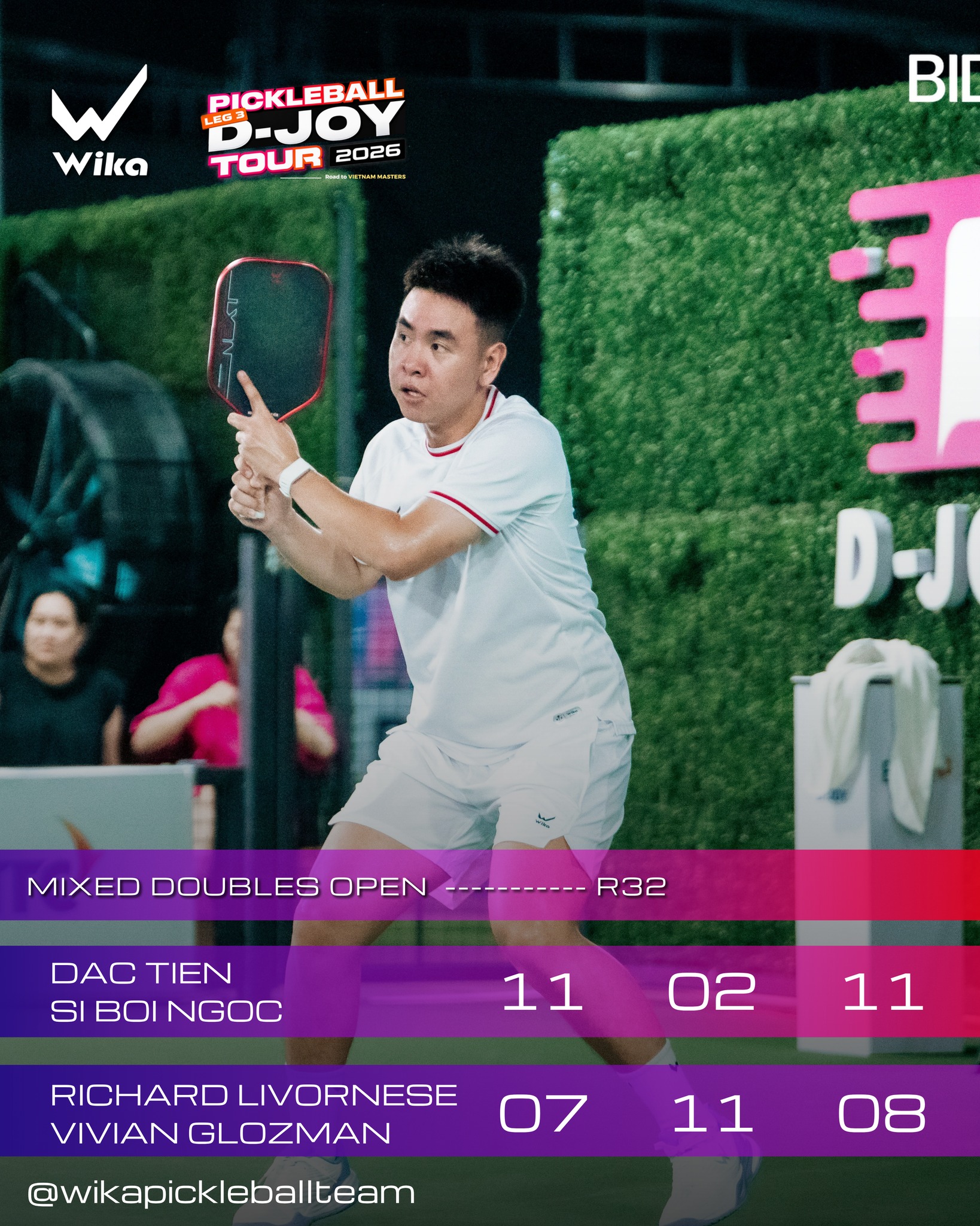 Wika's Dac Tien celebrates his upset win at D-Joy Tour