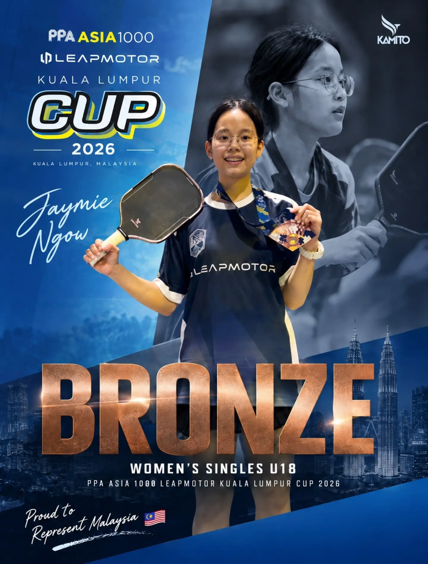 Jaymie Zi Xuan Ngow, bronze in Women's Singles U18