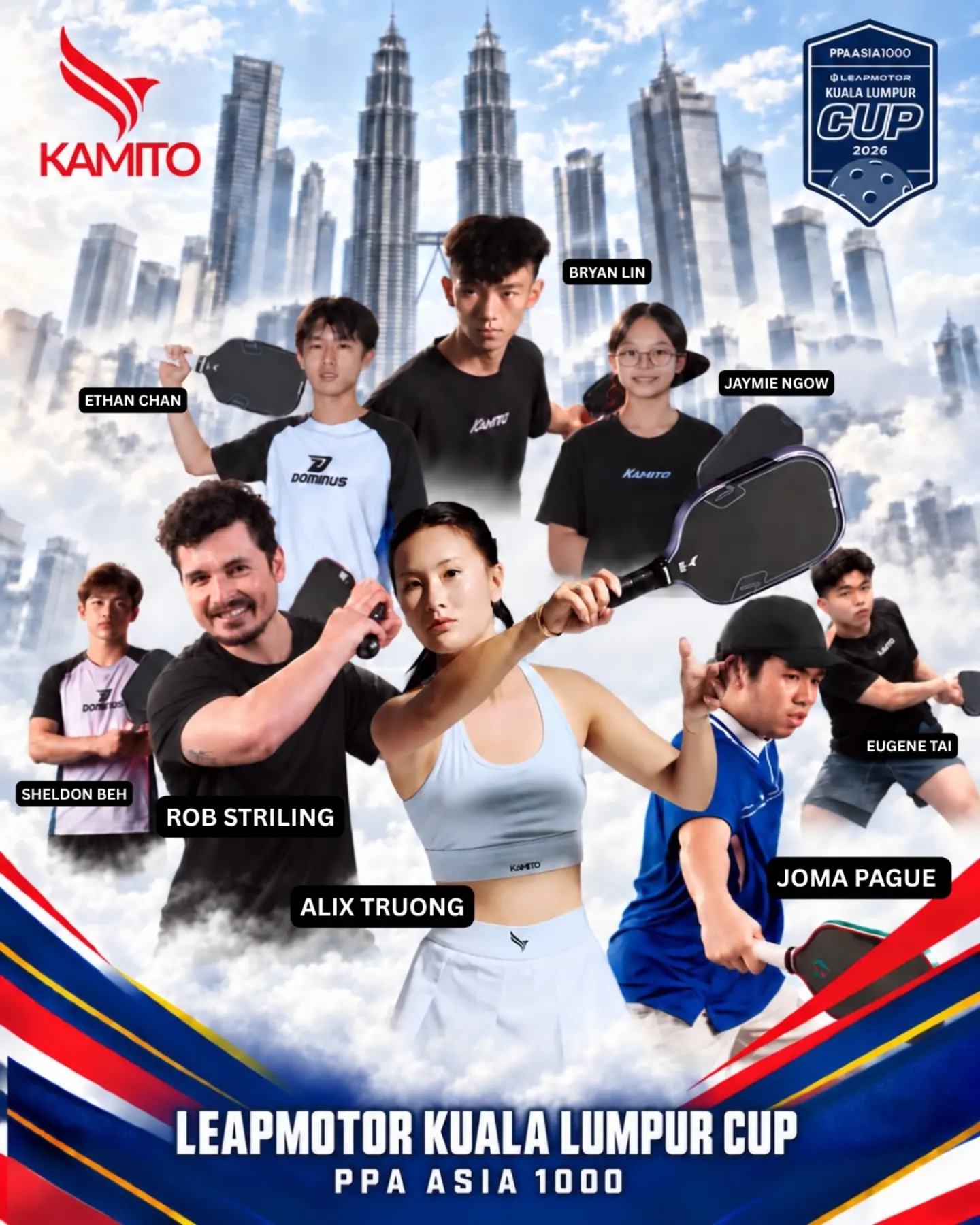 The Kamito Global Team roster at the Leapmotor Kuala Lumpur Cup