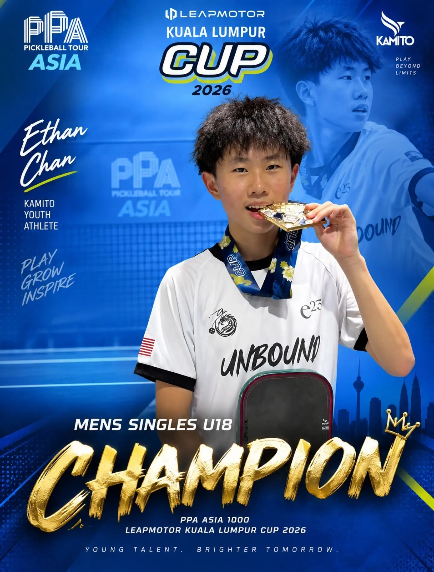 Ethan Chan, Kamito Malaysia Youth Men's Singles U18 champion