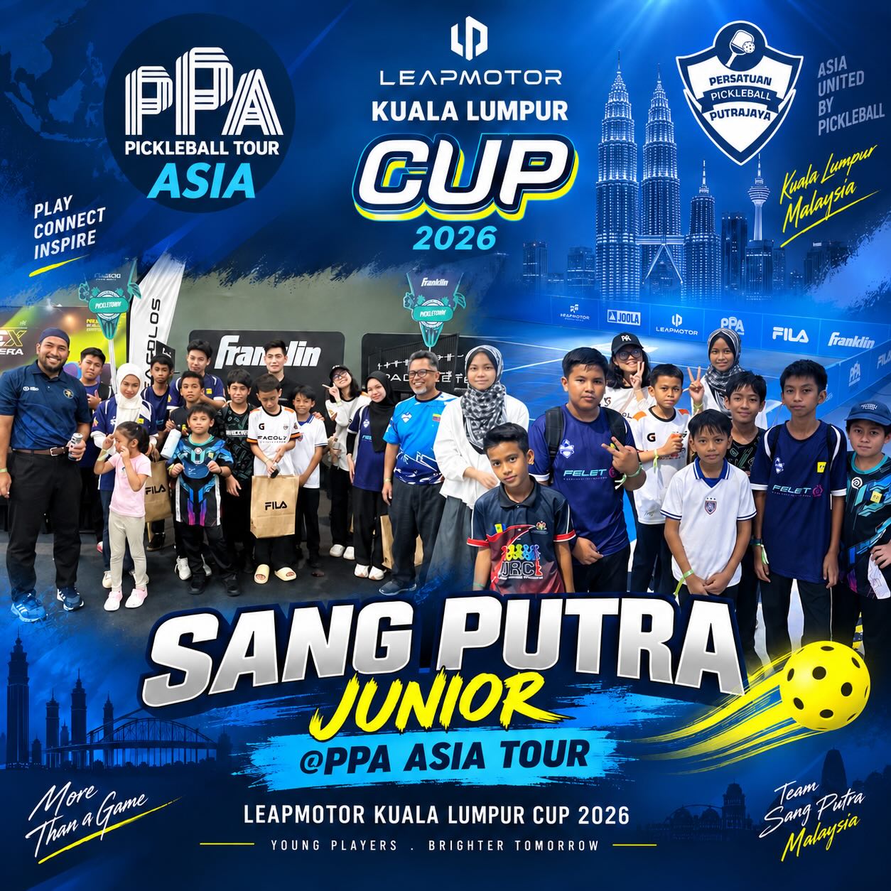 Sang Putra Junior team at the Leapmotor Kuala Lumpur Cup with touring pro players