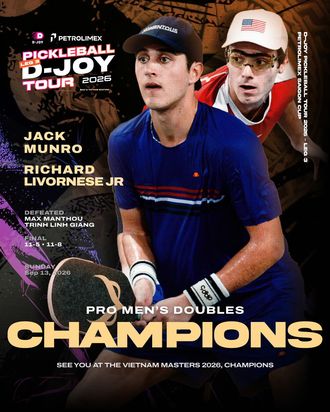 Jack Munro and Richard Livornese Jr, Pro Men's Doubles Champions