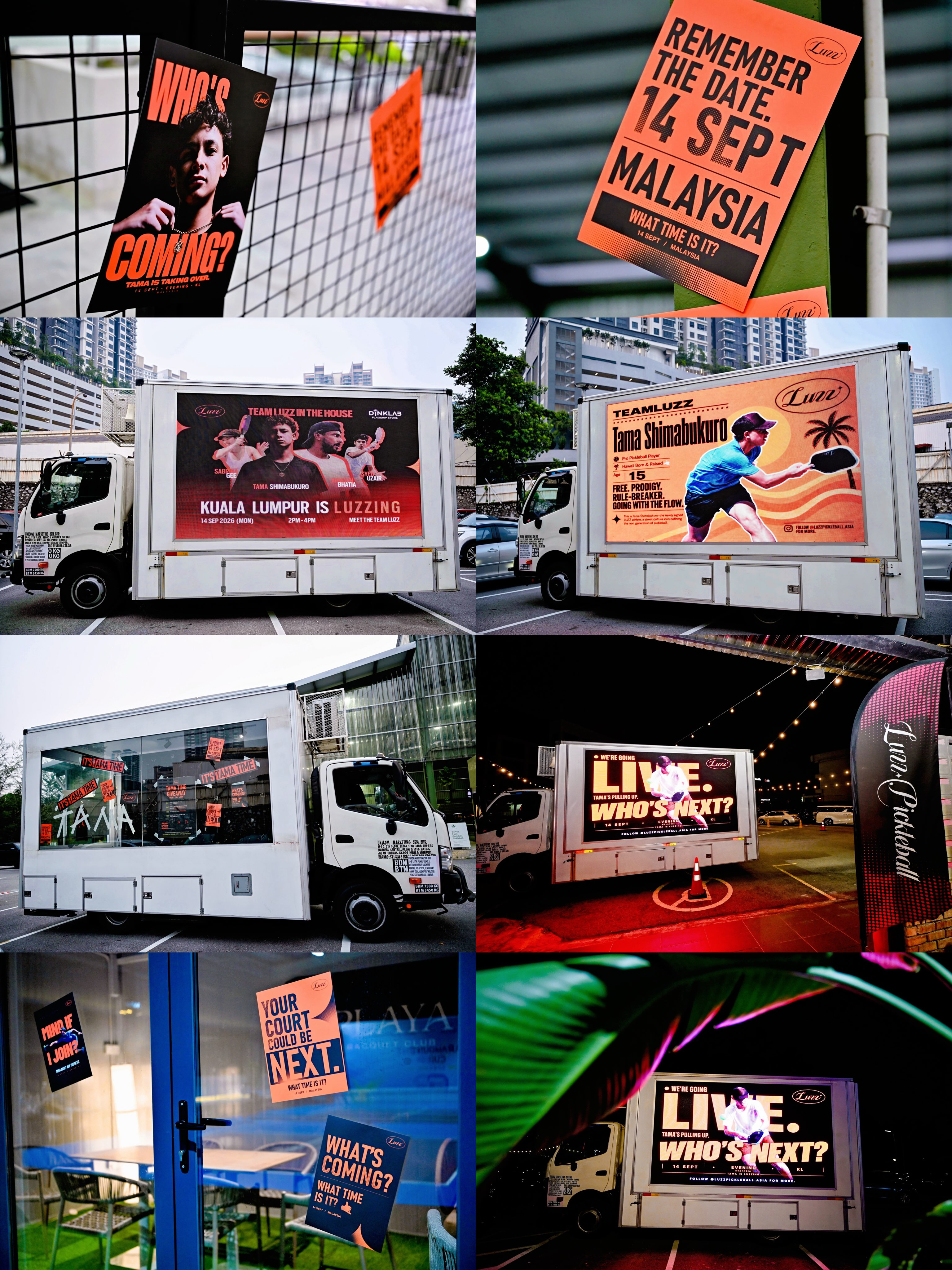 Tama Time truck and posters
