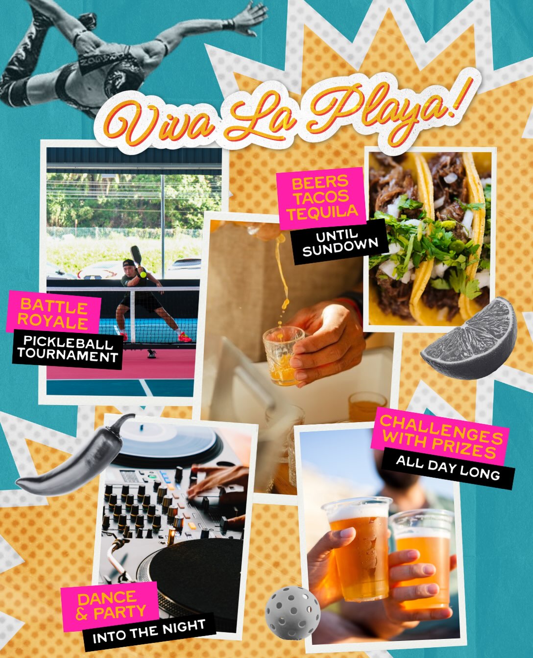 Golden Fiesta runs beers, tacos, tequila and a DJ set alongside the Battle Royale bracket.