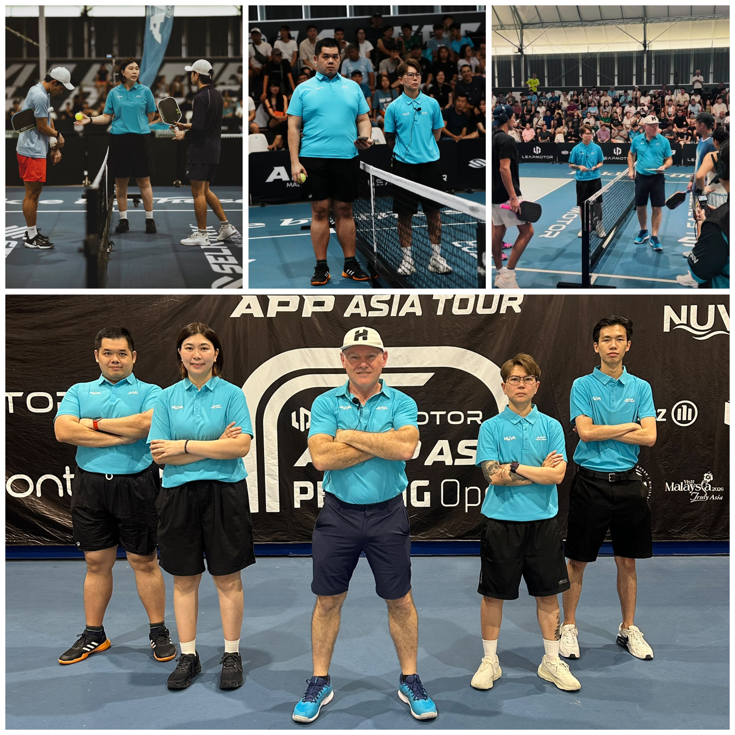 PX Ref referees making calls at the net