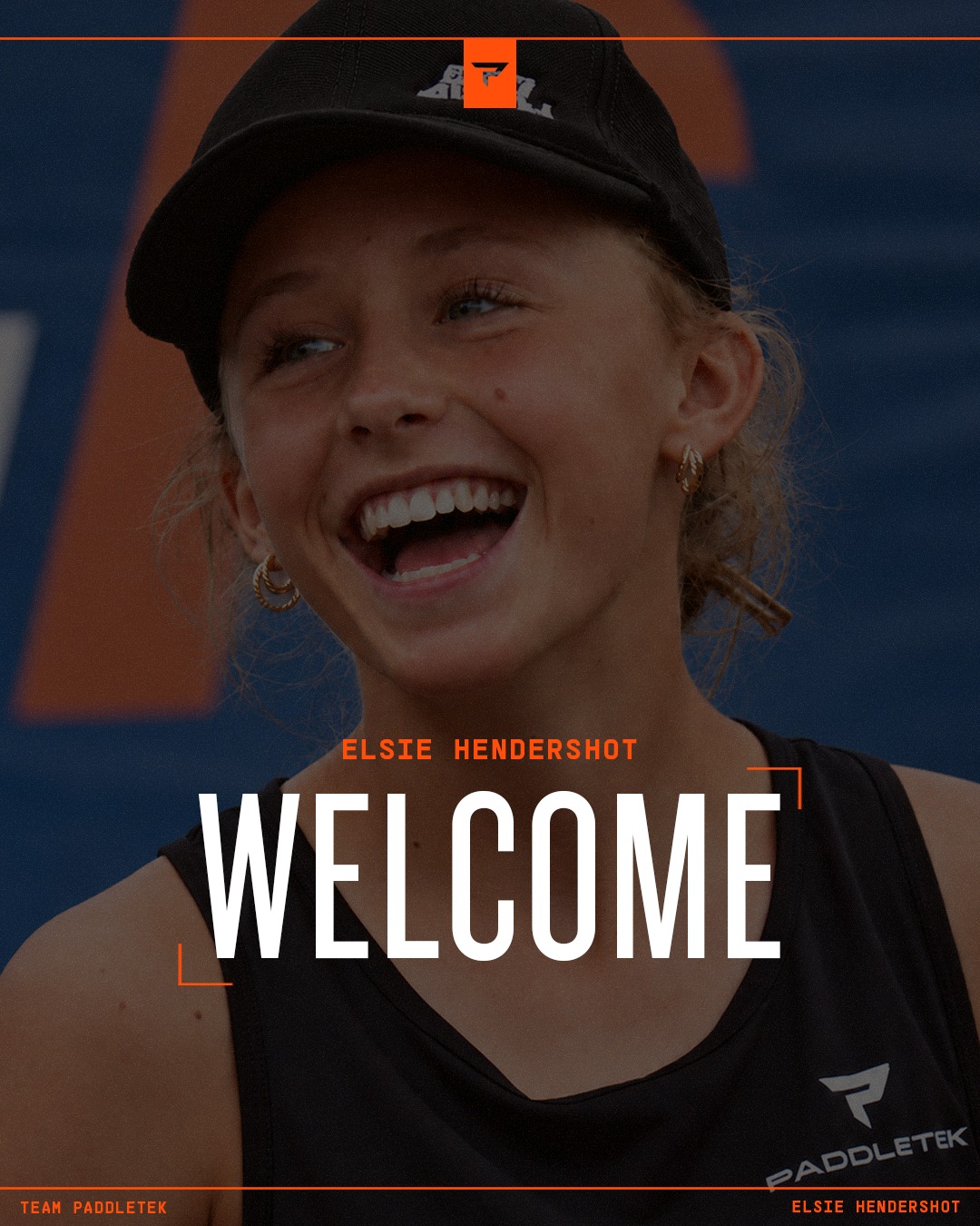 Elsie Hendershot, 13, smiling in a Team Paddletek cap and jersey.