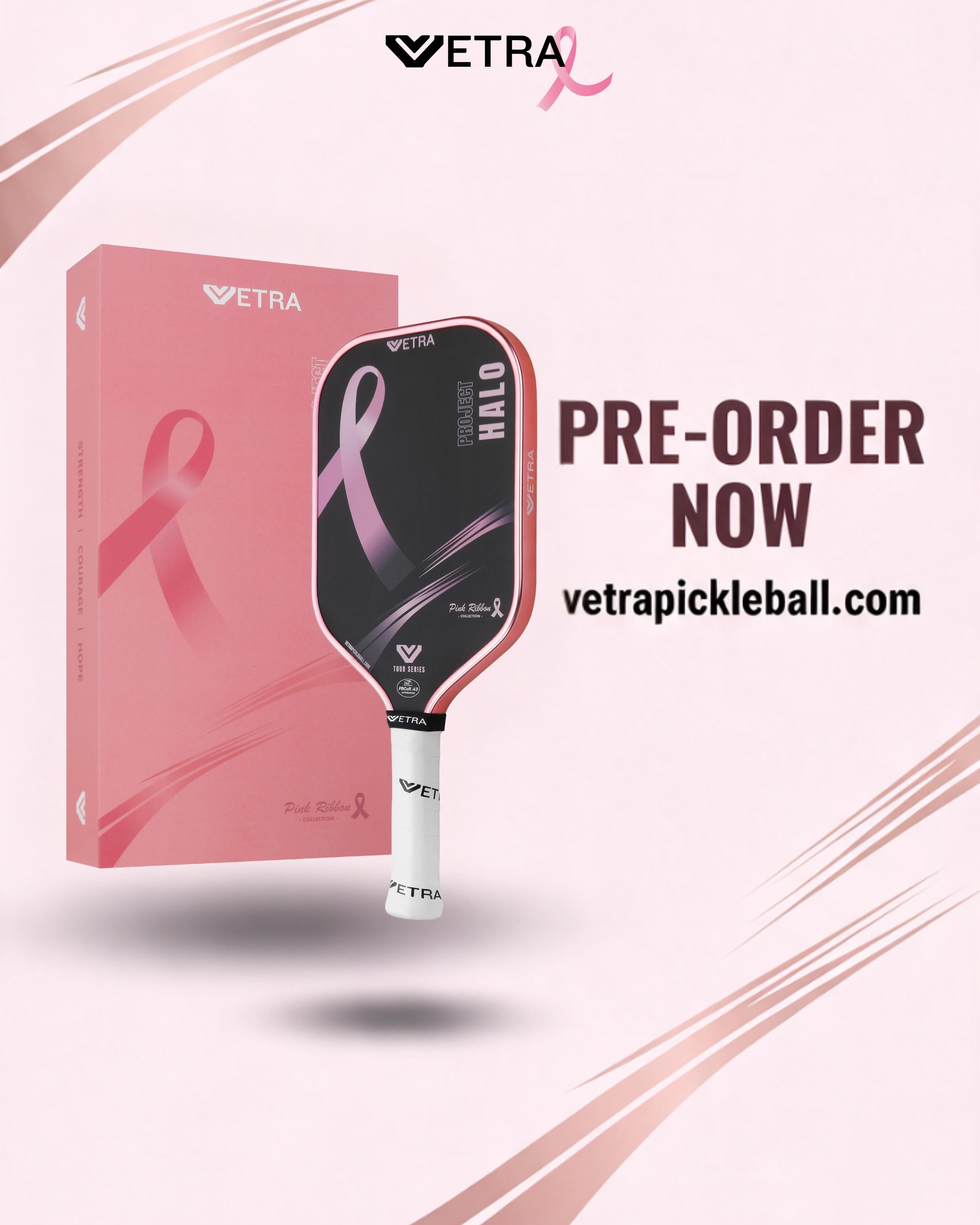 Vetra Project Halo Pink Ribbon Edition paddle with its pink gift box