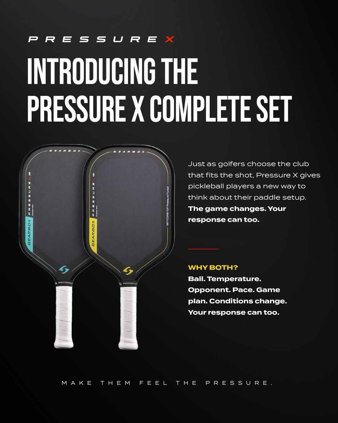 Gearbox Pressure X complete set graphic with the 8M and 8E paddles