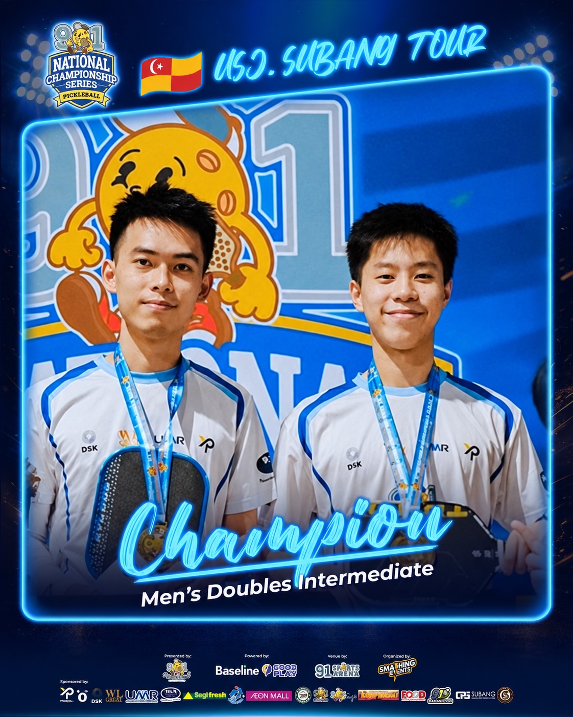 Men's Doubles Intermediate champions Dang Mun Lok and Chiam Dar Hern