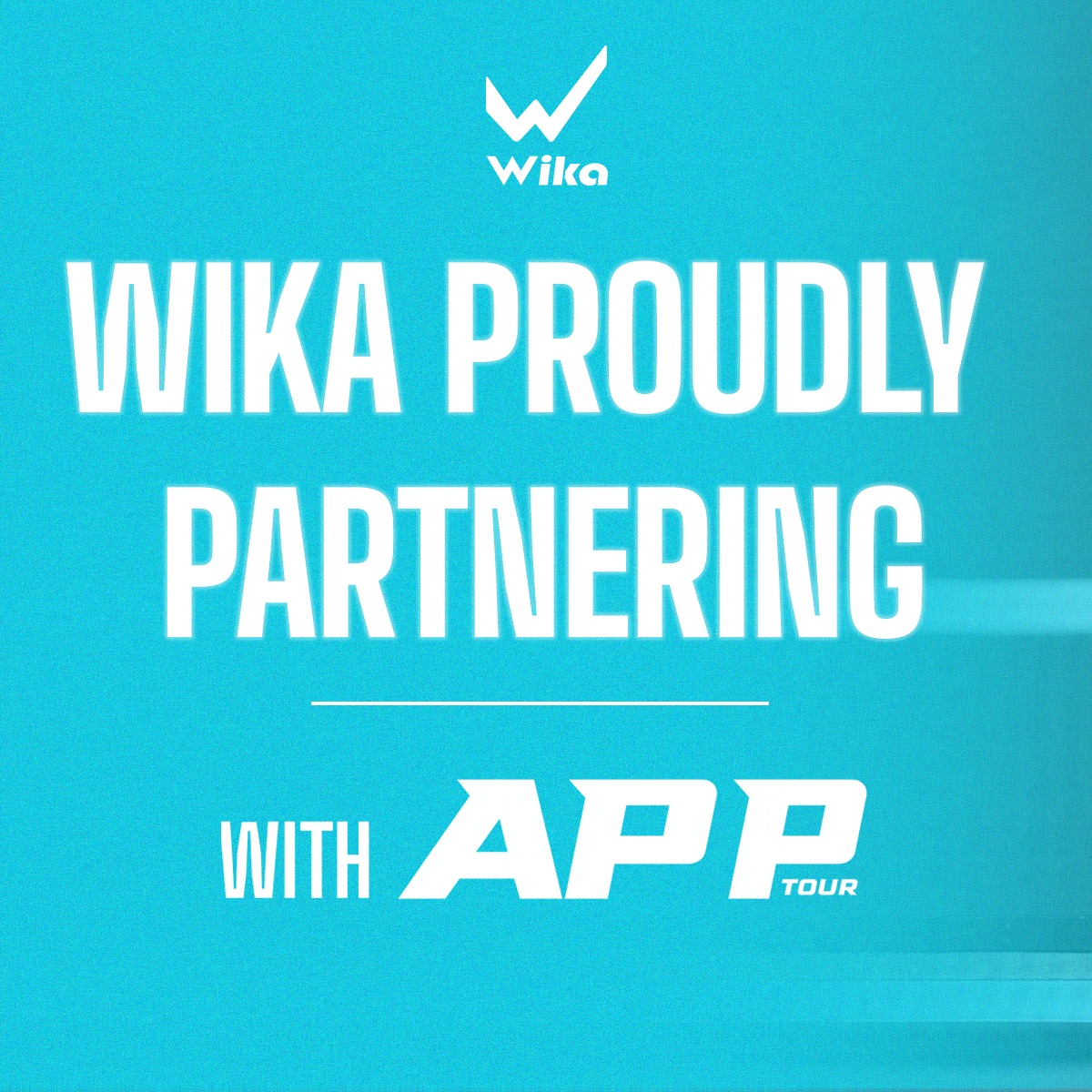 Wika announcement graphic reading Wika proudly partnering with APP Tour