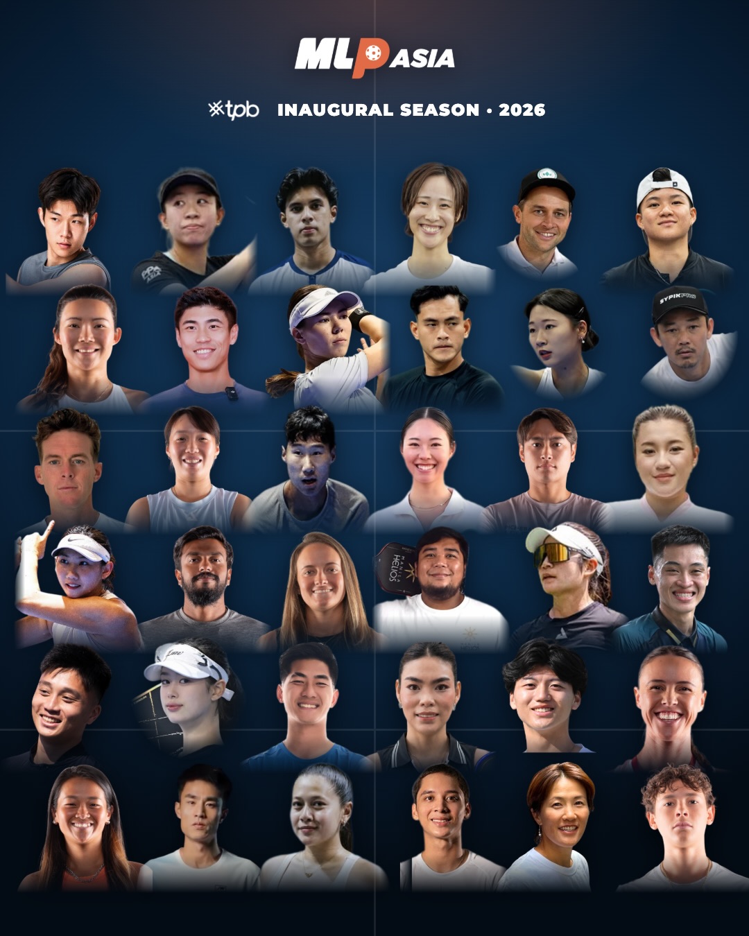 MLP Asia inaugural season graphic showing a grid of player portraits